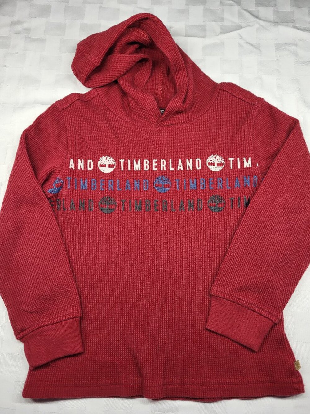 TIMBERLAND Waffle Long Sleeve Hoodie Kids Size 4